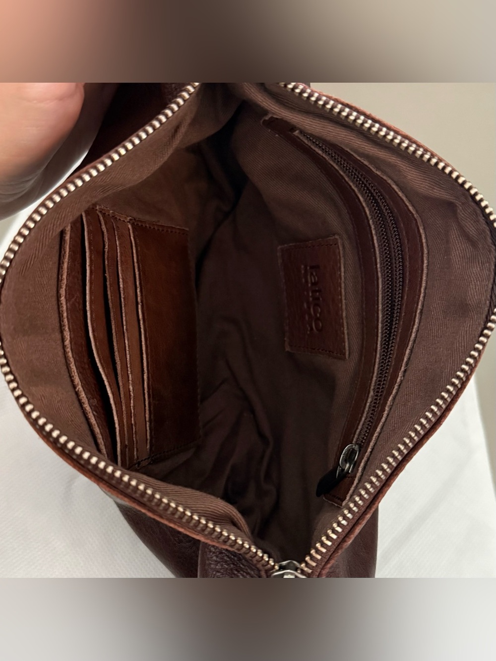 Latico Leathers Crosby Sling Crossbody in Soft Brown Leather 🐻 - Picture 11 of 13